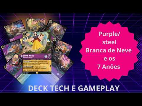[LORCANA] DECKTECH E GAMEPLAY PURPLE/STEEL os 7 ANÕES deck SET 12/13