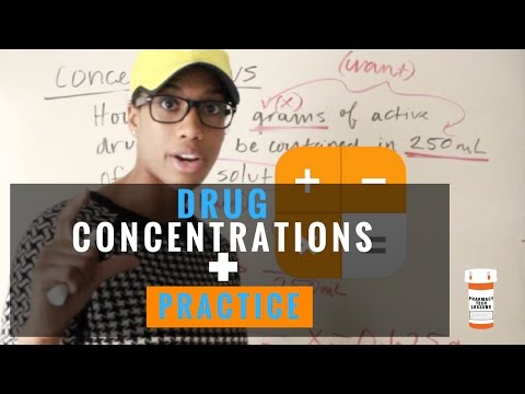 Pharmacy Tech Math - Drug Concentration Calculations (Problems Worked) | PTCB Exam Prep