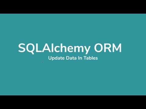 Sqlalchemy Orm Tutorial 5 Update Data In Table