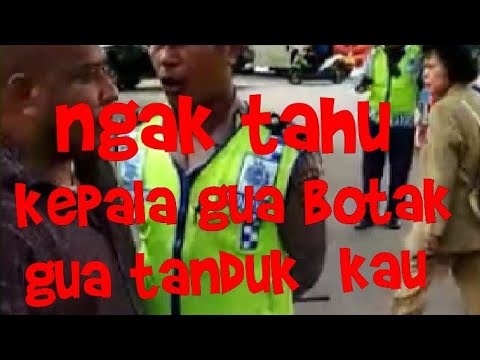 9wow!! Heboh melawan arah preman  tanduk polisi
