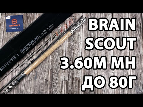 Фідер Brain Scout 3.60м / MH / до 80г / CAMO-EVA ручка— середньо-потужна снасть для річки й озера
