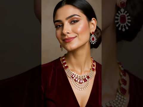 Raktima Royale Ruby & Diamond Statement Necklace Set