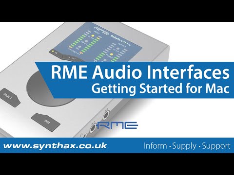 RME Audio Interfaces - Getting Started for Mac