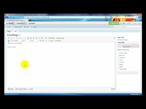 Creating a Portfolio with PBWorks