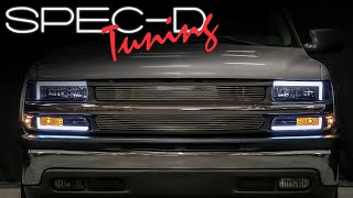 SPECDTUNING INSTALLATION VIDEO: 1999-2002 CHEVY SILVERADO HEADLIGHTS WITH BUMPER LIGHT