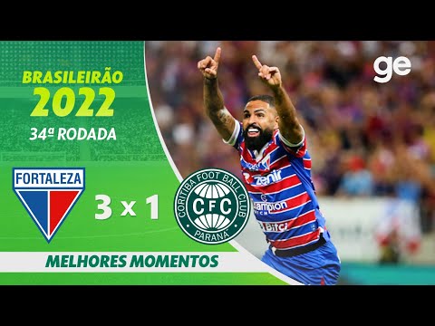 Gols e lances de Fortaleza x Coritiba