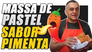 🥟Como Fazer Massa de Pastel Saborizada [SABOR PIMENTA] no CILINDRO