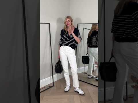 6 WHITE JEANS OUTFIT IDEAS FOR SPRING 2023 #shorts