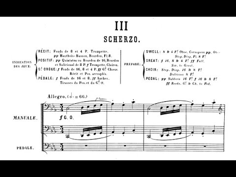 Guilmant: Fünfte Sonate op. 80:   III. Scherzo und IV. Recitativo