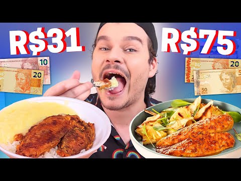 PROVAMOS A MARMITA DE TILÁPIA MAIS CARA E MAIS BARATA DO APLICATIVO - Vale a pena?