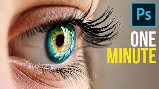 1-Minute Photoshop - How to Create Multi-Color Eyes!