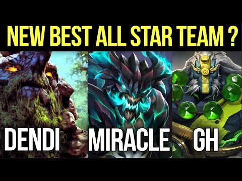 New All Stars Best Team? Miracle OD ft Dendi Tiny and gh Earth Spirit - Dota 2