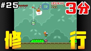 【３分マリオ】25_アクションゲームの修行じゃぁぁい！【スーパーマリオワールド】