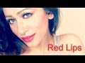 Rihanna Red Lipstick Look 