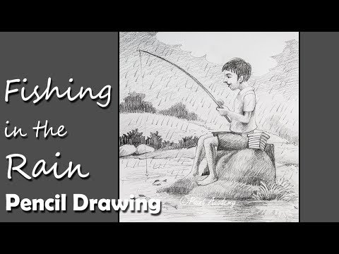 Mountains and Pine Tress Watercolor Pencil Landscape Drawing | steps to follow