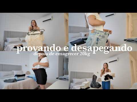 Clean out your wardrobe after losing 20kg: pants and blouses.