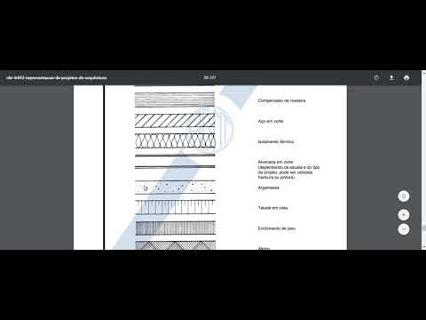 Representação dos materiais mais usados na construção civil - NBR 6492
