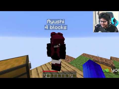 Ayush More - Stuck On ONE BLOCK With CRAZY FAN GIRL Minecraft 😱