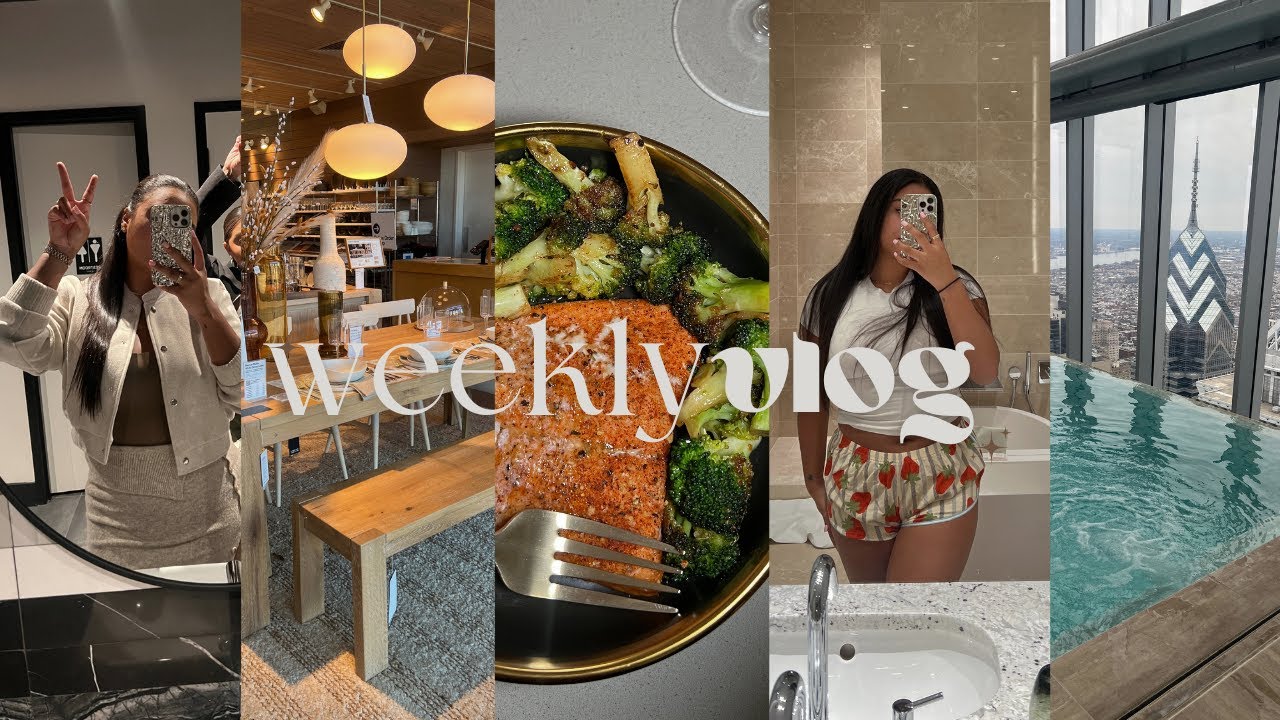 WEEKLY VLOG! NIGHT OUT + STAYCATION, HINGE DEBRIEF, WHAT I EAT, KITCHEN DECOR,  AAC DEVICE & MORE!