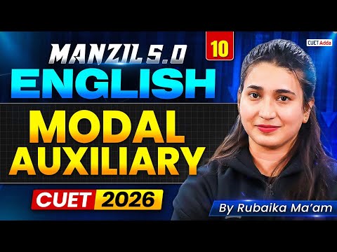 CUET 2026 English | Modal Auxiliary in One Shot | Manzil 5.0