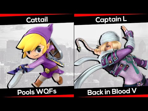 Cattail (Toon Link) vs. Captain L (Sheik) - Back in Blood V - SSBU Pools WQFs