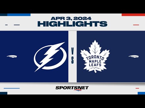 NHL Highlights | Lightning vs. Maple Leafs - April 3, 2024