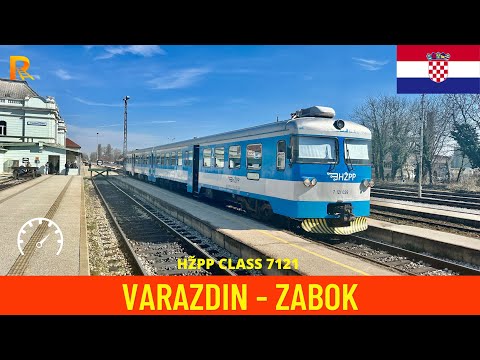 Cab Ride Varaždin - Zabok (Croatian Railways) train driver's view 4K
