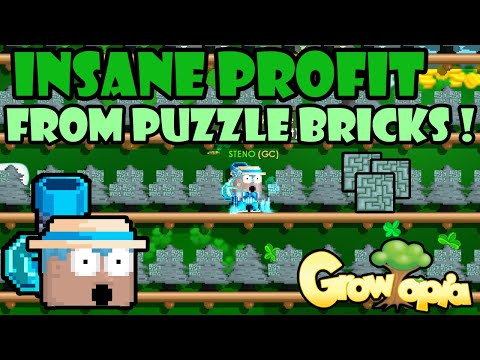 INSANE PROFIT FROM PUZZLE BRICKS!! | GrowTopia Profit | GrowTopia