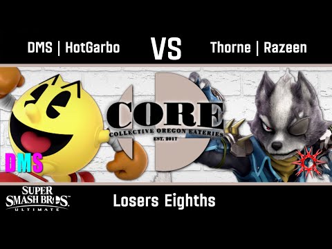 DMS | HotGarbo (Pac-Man) vs Thorne | Razeen (Wolf) - Ultimate Losers Eighths - Smash @ CORE #29