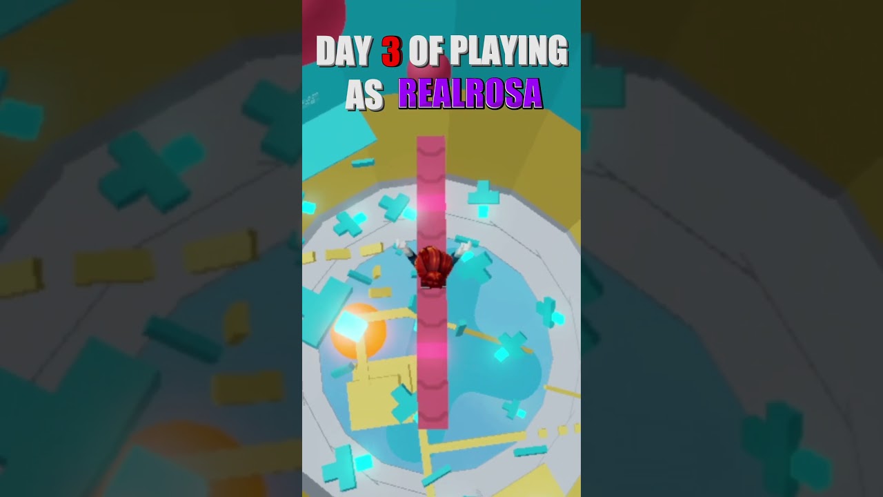 DAY 3 as RealRosa 🔥 | Roblox Tower Of Hell #roblox #shorts #towerofhell