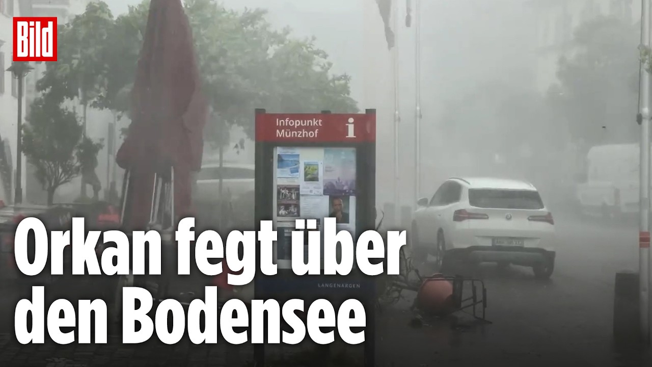 Unwetter: Gewaltige Superzelle zieht über den Bodensee