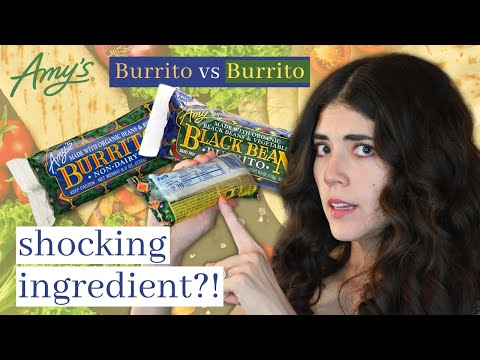 Comparing Amy's Vegan Black Bean Burrito vs Beans & Rice Burrito, Review - What's the difference?