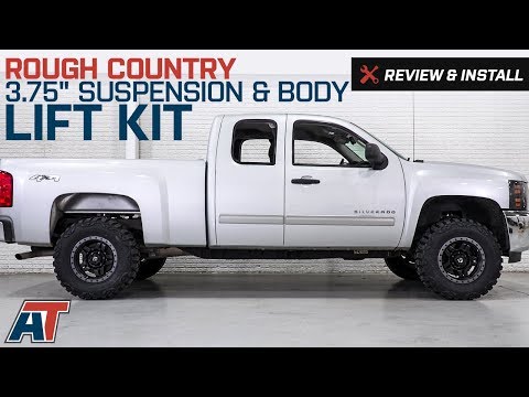 2007-2013 Sierra Rough Country 3.75" Suspension & Body Lift Kit Review & Install