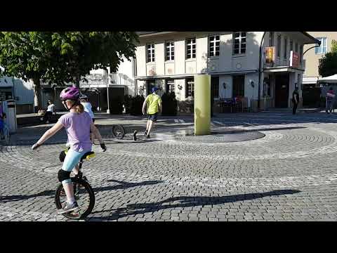 Einrad Team Oberaargau auf dem Wuhrplatz Langenthal