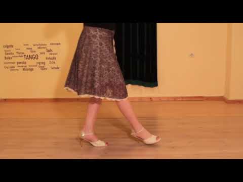 Using adornos during front and back ochos. TangoMoves video