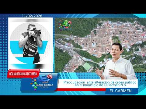 #ElCarmenNS preocupacion por alteracion de orden público en este municipio del Catatumbo 