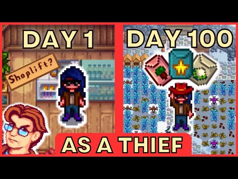 I played 100 days of Stardew Valley as a THIEF 🦹🏻‍♀️