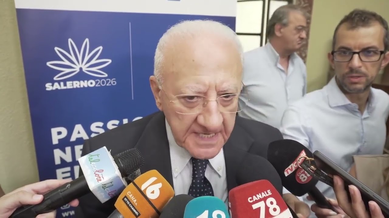 DICHIARAZIONI DI DE LUCA A MARGINE DELLA PRESENTAZIONE DEI GIOCHI EUROPEI UNIVERSITARI SALERNO 2026