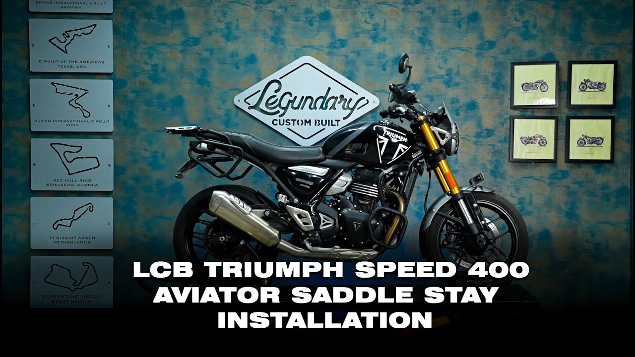 Legundary Aviator Saddle Stay installation on Triumph Speed 400