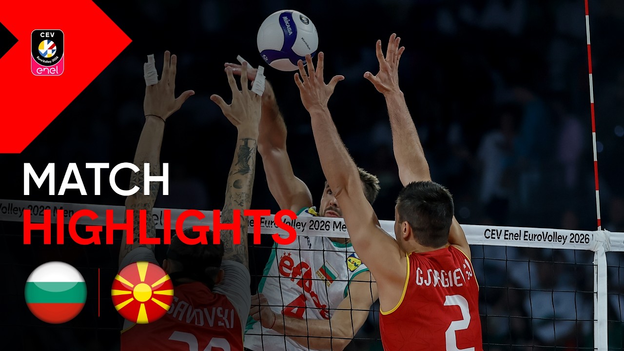Highlights | Bulgaria vs. North Macedonia | CEV Enel EuroVolley 2026 | Men
