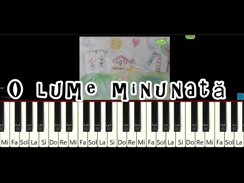 O Lume Minunată (Mihai Constantinescu) | USOR  TUTORIAL Pian Orga Clapa