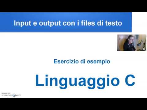 C language Input e output con i file di testo