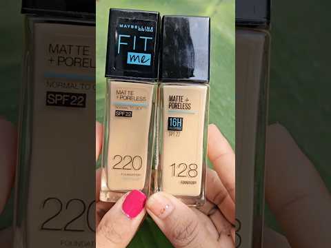 Maybelline Fit me foundation shade comparison between 220 and 128 foundation for fair skintone #like