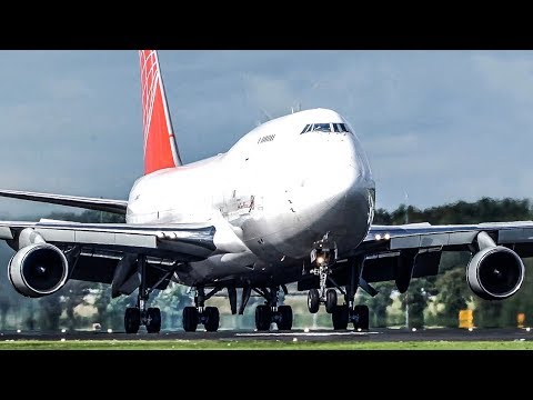 30 BIG PLANE LANDINGS at Amsterdam Schiphol - Boeing 747, B787, Airbus A340 ...