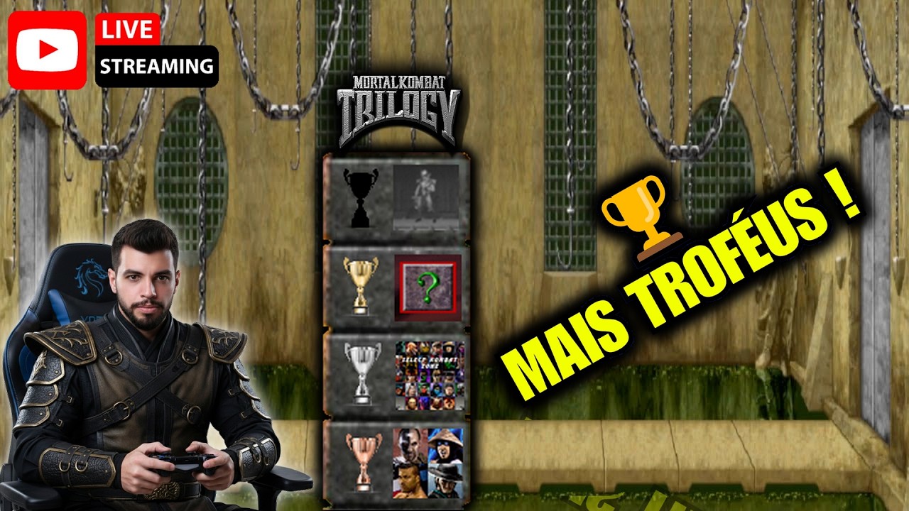 MAIS TROFEÚS HOJE! Tentando 100% no Mortal Kombat Trilogy (Parte 4) SORTEIO PARA INSCRITOS