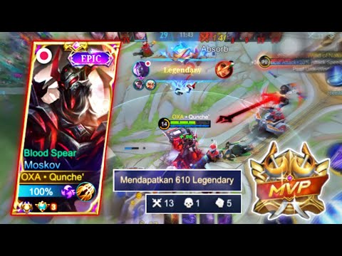 KECEPATAN MOSKOV INSPIRE MEMATIKAN !!TOP GLOBAL MOSKOV BEST BUILD 2022 DESTROY ENEMY WITH EZ - MLBB