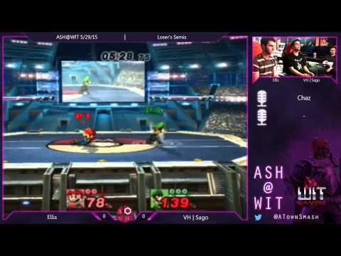PM Loser's Semis ASH@WIT 5/29/15 - Ellis (Mario) vs Sago (Luigi)
