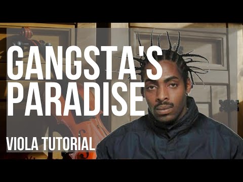 How to play Gangsta's Paradise by Coolio ft LV on Viola (Tutorial)