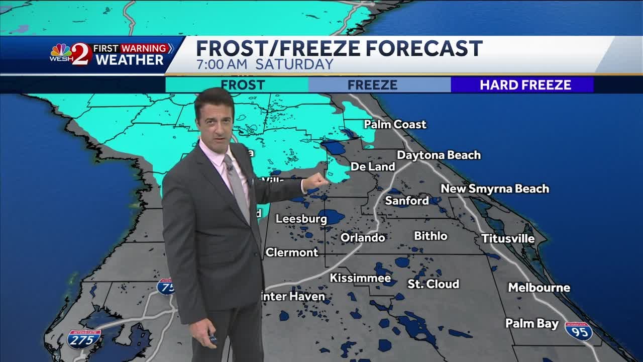 A cold morning with some patchy frost in Marion, Sumter, Lake and Inland Flagler counties!