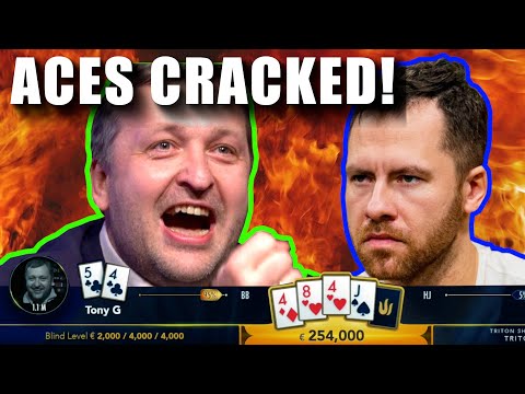 Sigma Tony G Cracks Jungleman's Pocket Aces! | Triton High Roller Cash Game